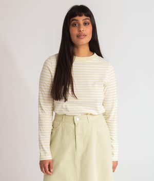 Shoba Organic Cotton Top in Off White and Soft Green