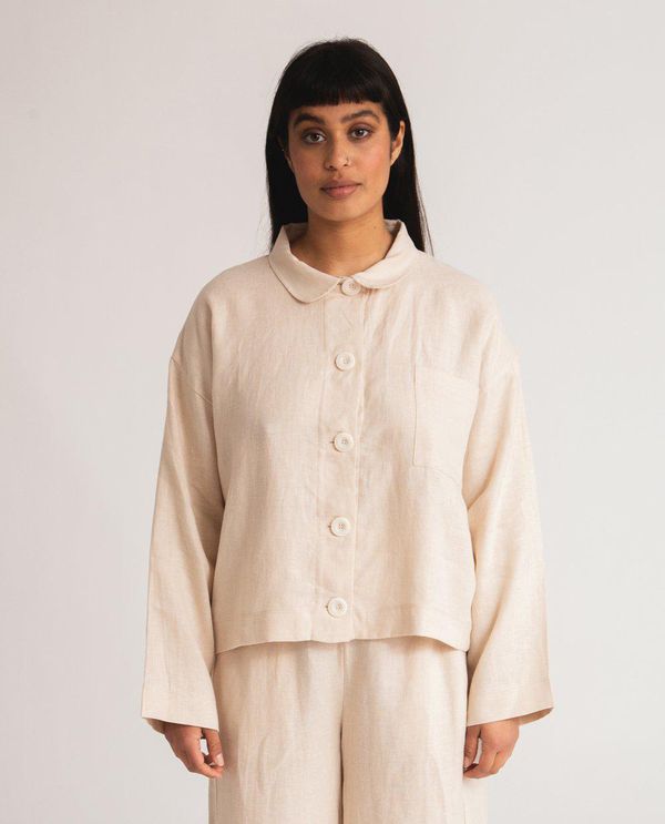 image of Zanna Linen Jacket in Cream