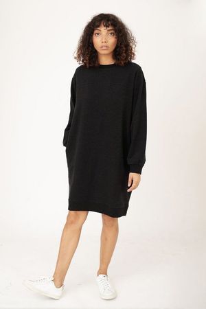 Agatha Organic Cotton Dress in Black