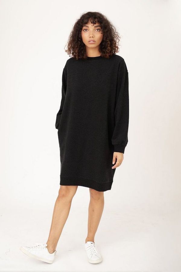 image of Agatha Organic Cotton Dress in Black