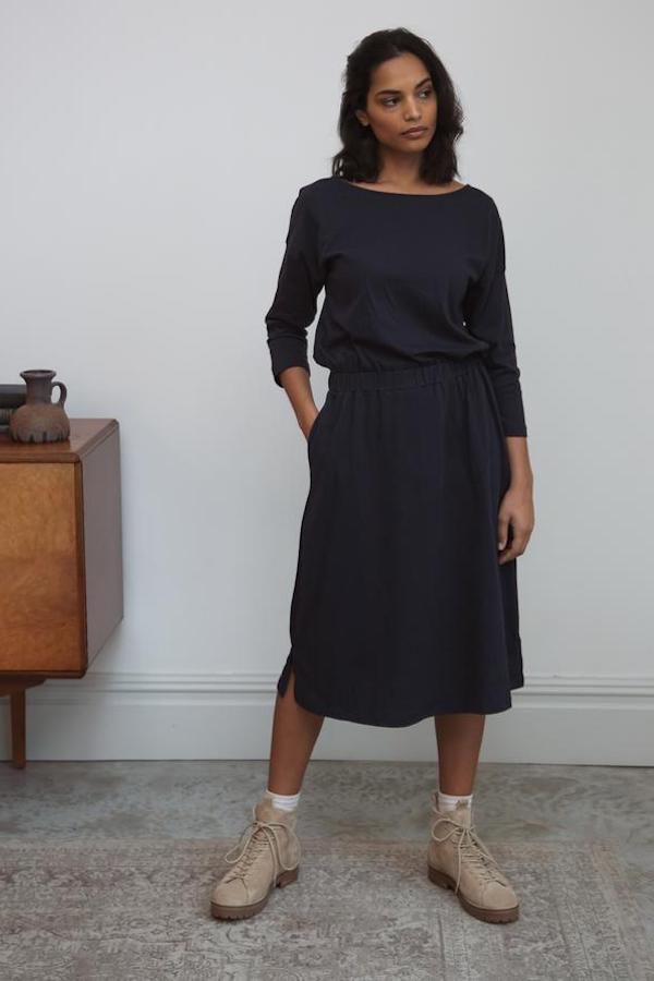 image of Bellamy Organic Cotton Dress in Navy
