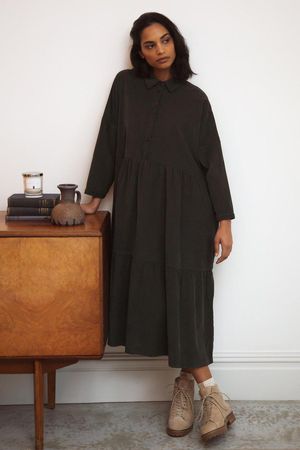 Cass Cord Dress in Army