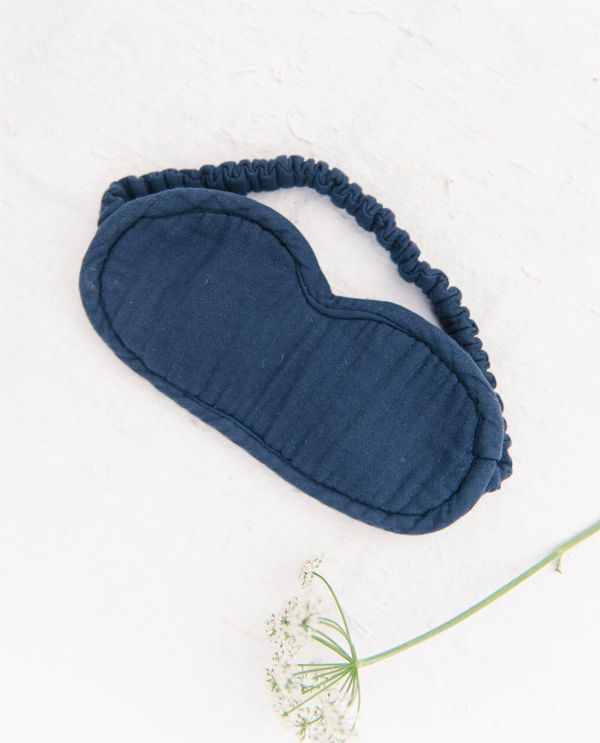image of Neves Organic Cotton Eyemask in Deep Indigo