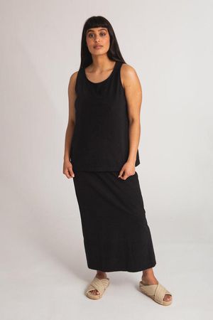Pam Organic Cotton Skirt in Black