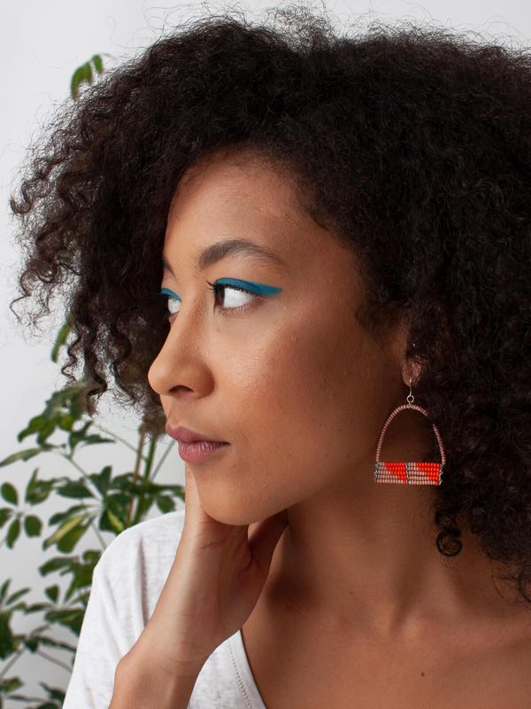 image of Sera Earrings in Pink and Orange