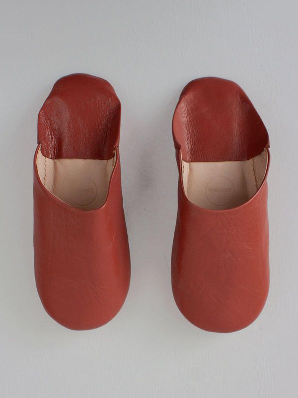 image of Moroccan Babouche Basic Slippers in Terracotta