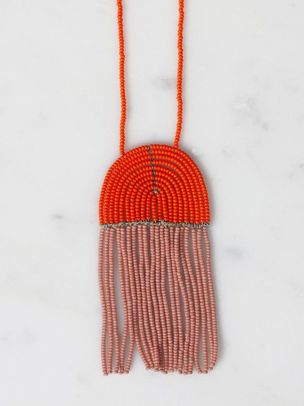 image of Naapu Necklace in Pink and Orange