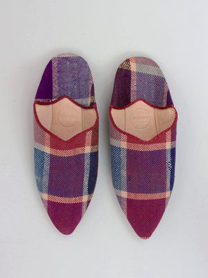 Moroccan Boujad Pointed Babouche Slippers in Purple Rain