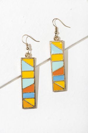 Sunehri Enamel Earrings