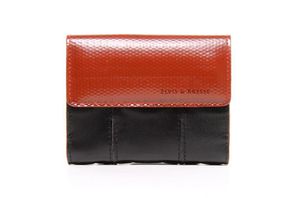 Fire and Hide Folding Purse in Black and Red