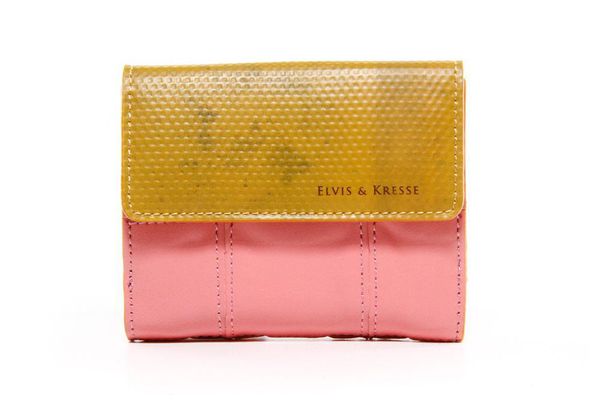 image of Fire and Hide Folding Purse in Bubblegum Pink and Yellow