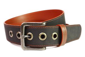 Print Room Belt in Black and Red