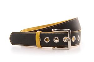 Print Room Belt in Black and Yellow