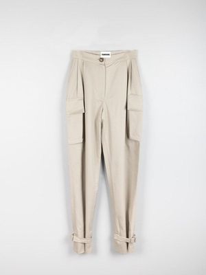 Organic Cotton Utility Cargo Pant in Beige