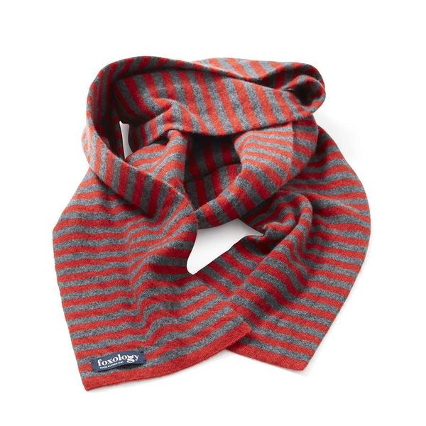 image of Narrow Stripe Scarf in Cayenne