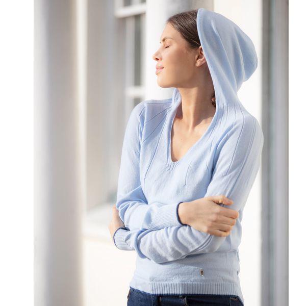 image of Merino Harbury Hoodie in Sky