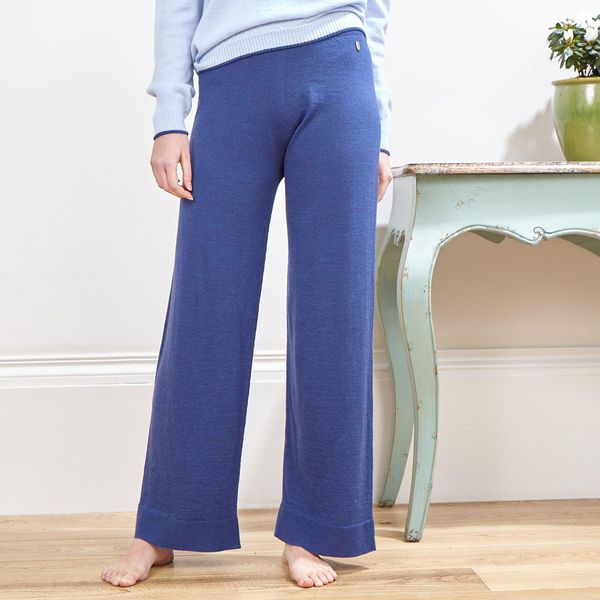 image of Lapworth Lounge Merino Wool Pants in Cobalt