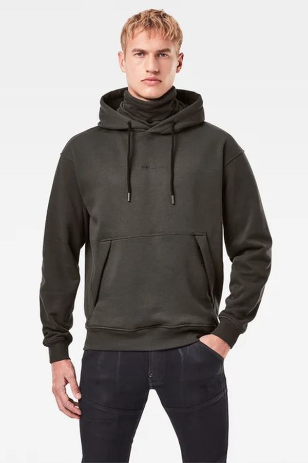 image of Funnel Hooded Sweater in Asfalt