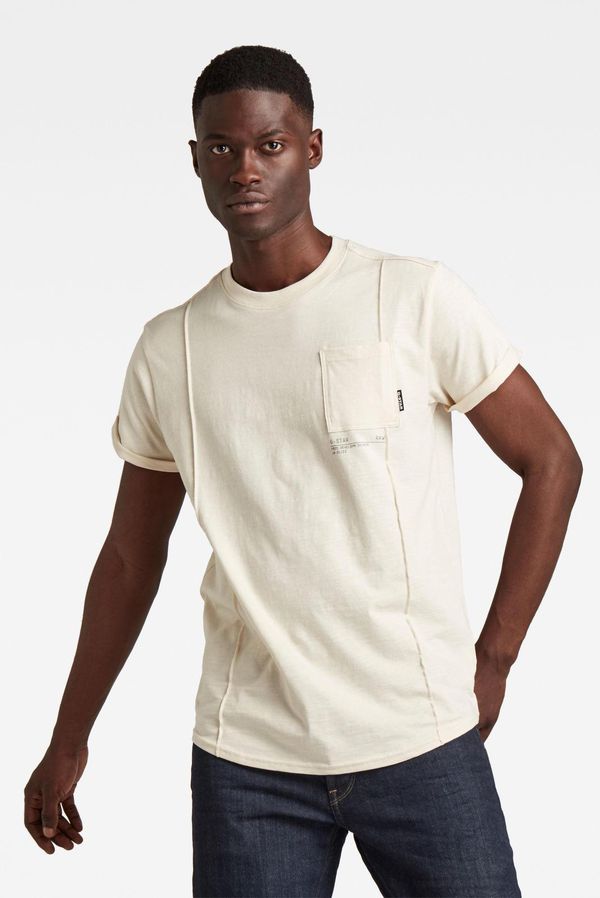 image of Lash Pocket Back Graphic T-Shirt in Ecru