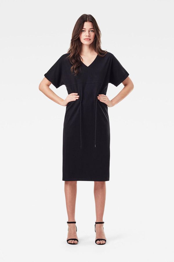 image of Adjustable Waist Dress in Dark Black