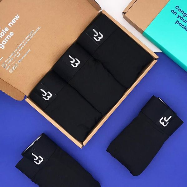 image of Boxer Briefs - Three Pairs All Black