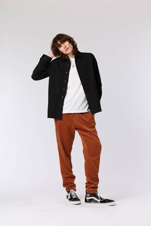August in Organic Cotton Corduroy Trousers in Lion