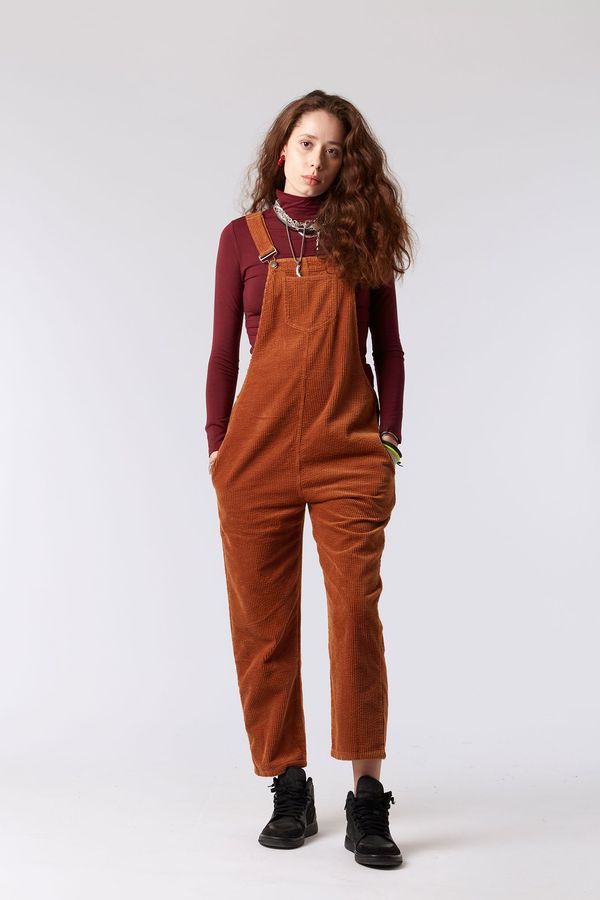 image of Joy Organic Cotton Dungarees in Lion