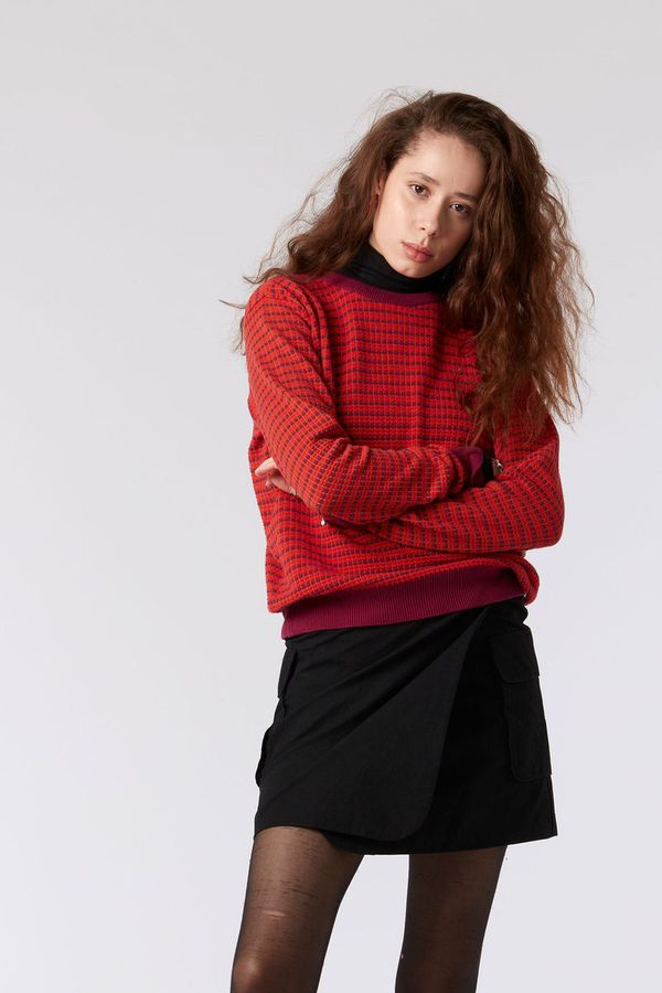 image of Tina Organic Cotton Jumper in Tomato