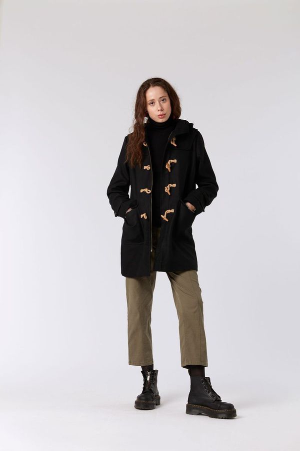 image of Paddy Recycled PET Duffle Coat in Coal