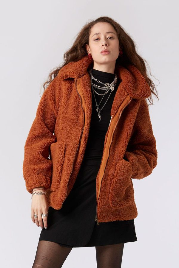 image of Snow Rabbit Modal Jacket in Caramel
