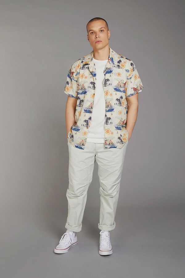 image of Danny Organic Cotton Unisex Trousers in Mineral Green