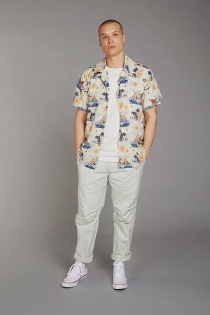 Danny Organic Cotton Unisex Trousers in Mineral Green