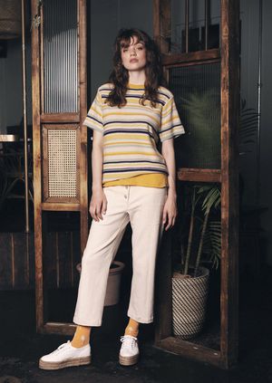 Carli Organic Linen Top Stripes