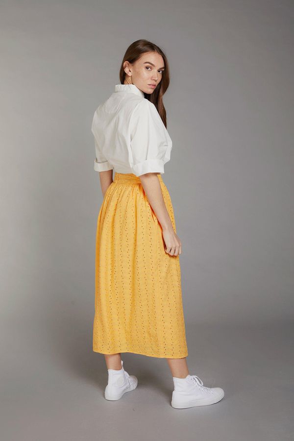 image of Parklife Organic Cotton Skirt in Amber