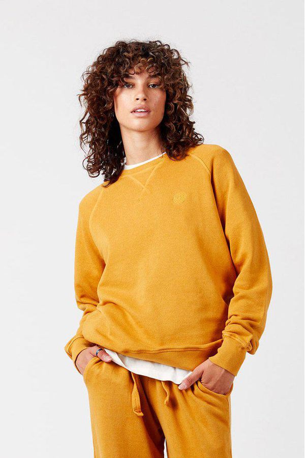 image of Anton Organic Cotton Melange Crew in Mustard