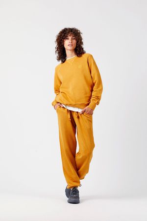 Evie Organic Cotton Trackpants in Mustard