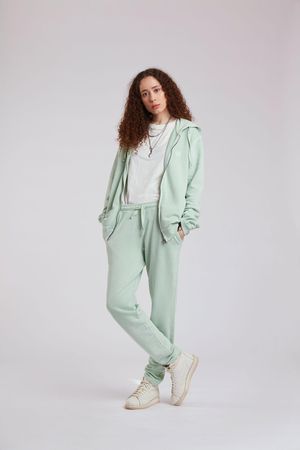 Olympia Organic Cotton Joggers in Jade