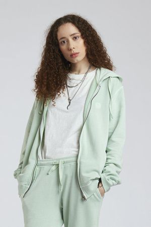 Apollo Organic Cotton Zip Through in Jade
