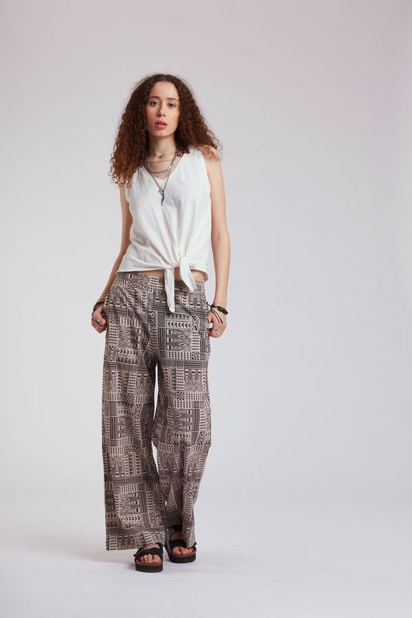 image of Roar Organic Cotton Trousers in Tapa Coal
