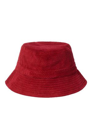 Bucky Reversible Organic Corduroy Hat in Ruby
