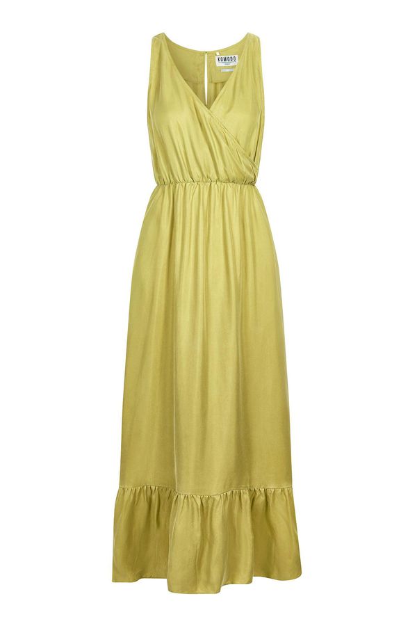 image of Whirlygig Cupro Dress in Green