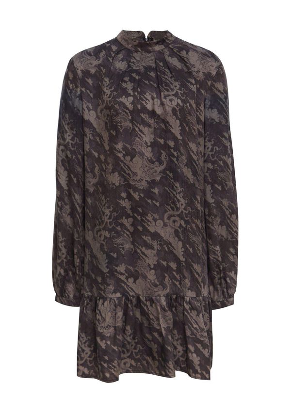 image of Twiggs Cupro Mini Dress in Sky Dragon Moss