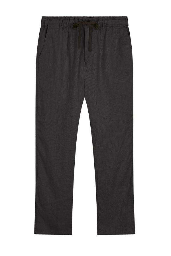 image of August Organic Linen Trousers in Black