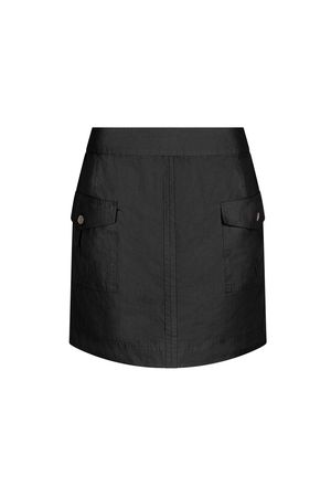 Elodie Organic Cotton Mini Skirt in Black