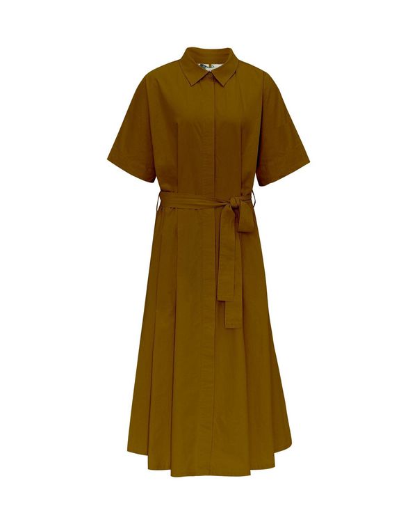 image of Ashes Organic Cotton Dress in Bronze-Brown