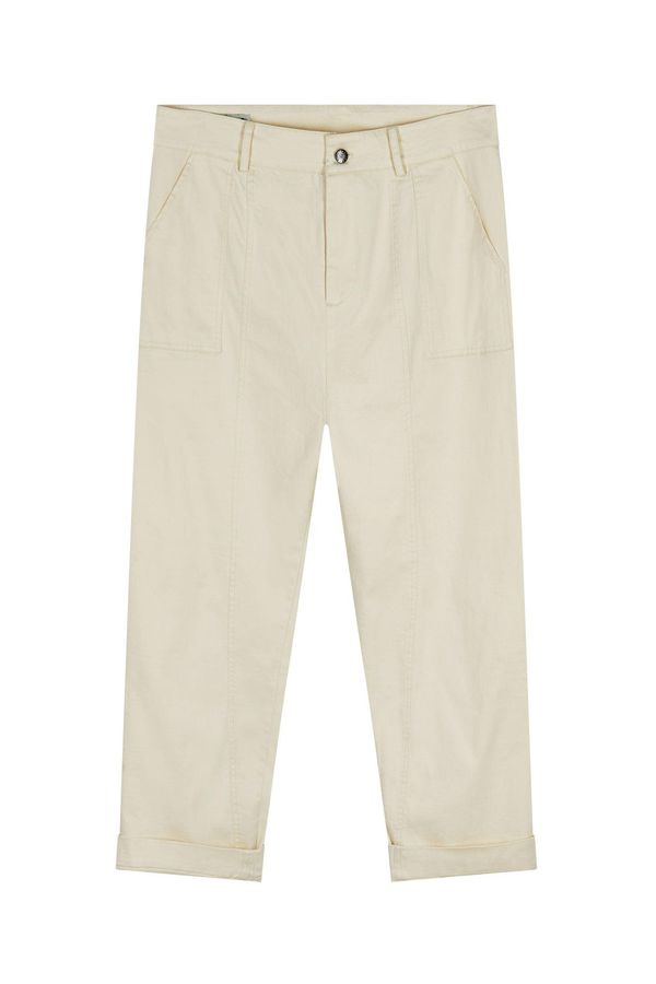 image of Nizana Organic Cotton Trousers in Off-White
