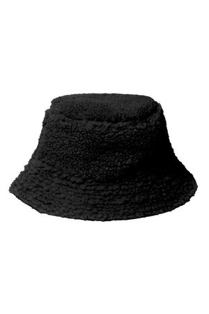 Bucky Reversible Sherpa Fleece Hat in Black