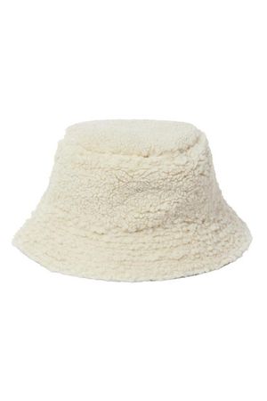 Bucky Reversible Sherpa Fleece Hat in Warm Sand