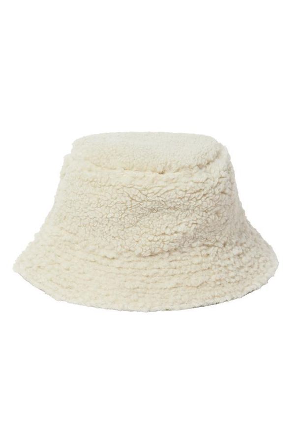 image of Bucky Reversible Sherpa Fleece Hat in Warm Sand