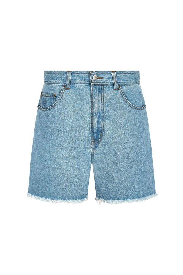 image of Leilani Organic Cotton Denim Shorts in Light Blue